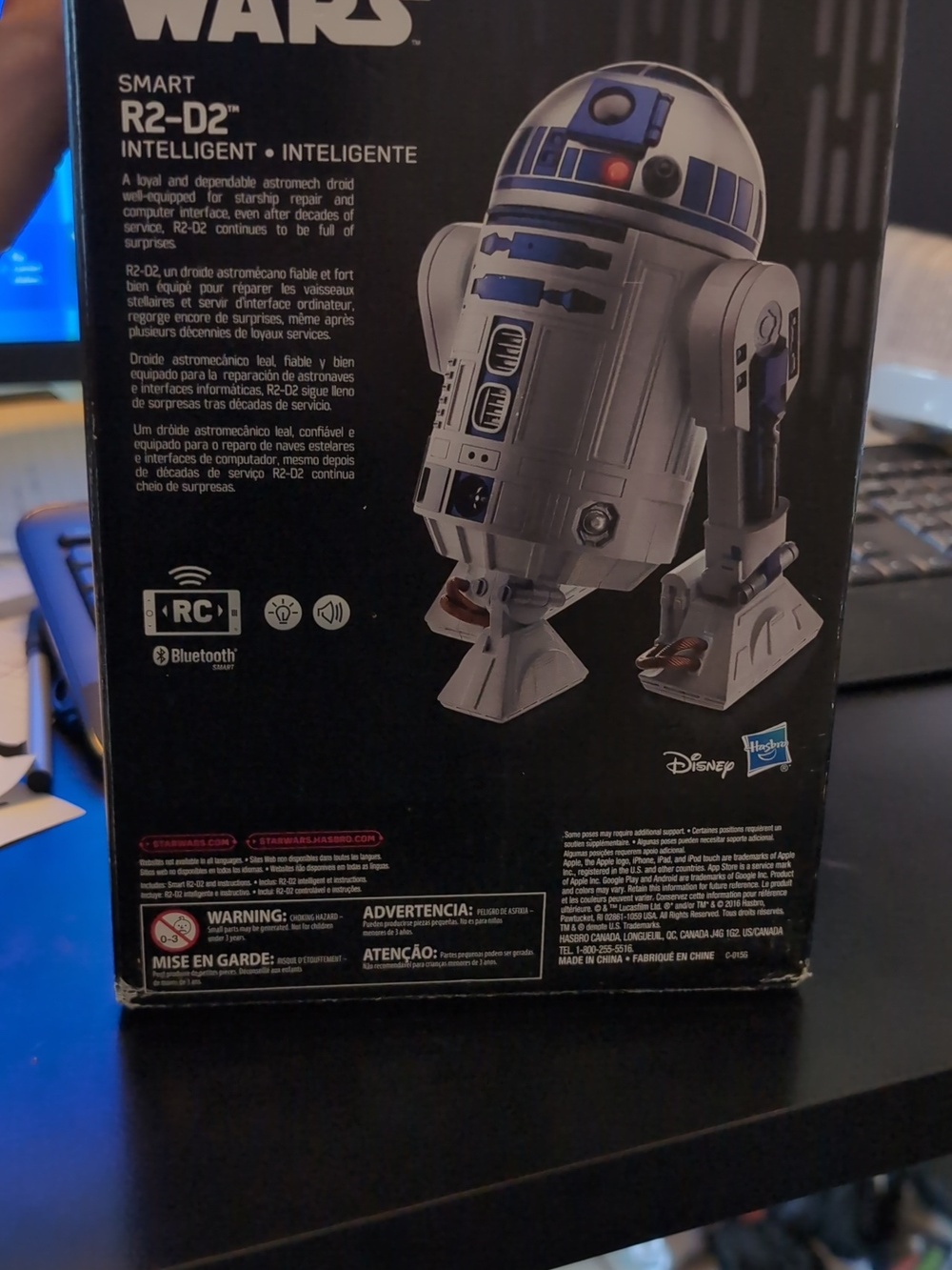 New In Box. Star Wars R2-D2 Interactive Droid — White & Blue. Smart Intelligent - Picture 3 of 3